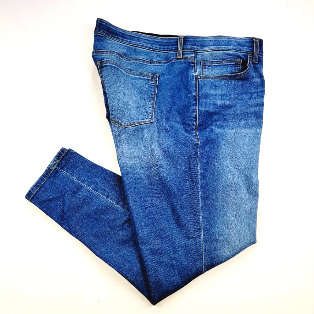 LulaRoe Plus Size 44 Stretch Skinny Ankle Denim Blue Jeans